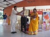 Award receiving ceremony